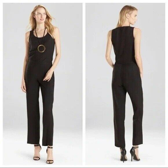 NWT Natori Size 14W Sanded Twill Silky Slack Pants Black Flat Front MSRP $238 - Picture 1 of 10